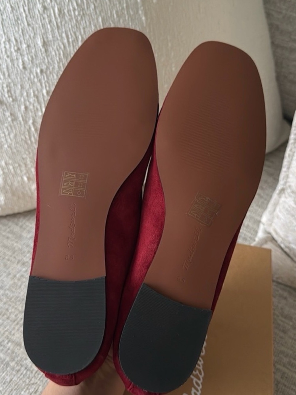 NWT Madewell Greta Suede Ballet Flats
Ballerina Ruby Port Red Burgundy Leather - Picture 9 of 11